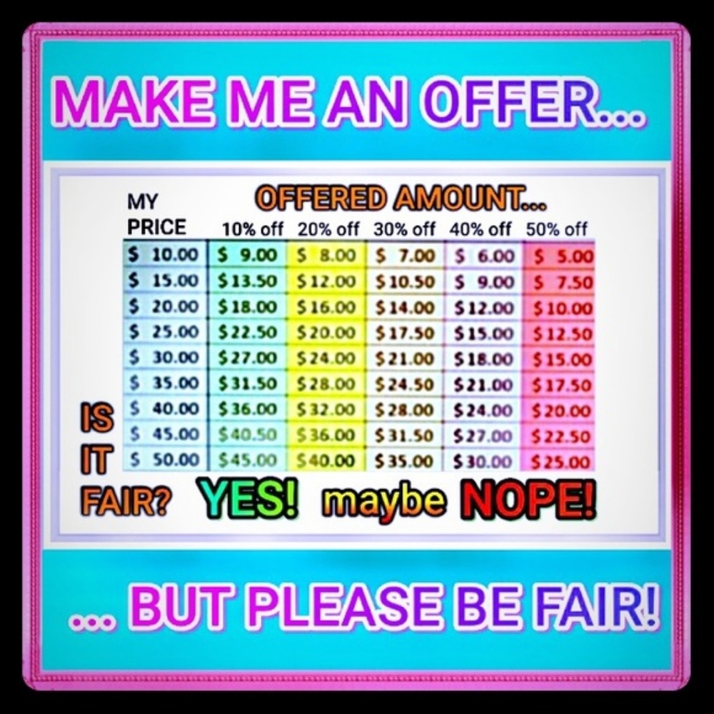 Please make reasonable offers